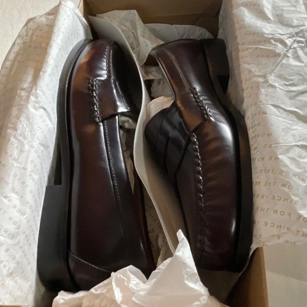 Johnston & Murphy Hayes Penny Men's Burgundy Leather Loafers 10.5W 15-1093